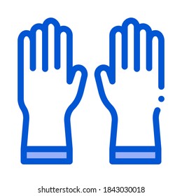 Protective Gloves Icon Vector. Outline Protective Gloves Sign. Isolated Contour Symbol Illustration