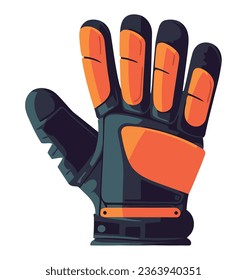 protective gloves illustration over white