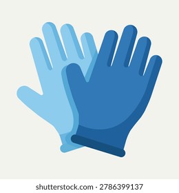 Protective gloves illustration representing hygiene safety cleaning medical protection and industrial safety equipment concepts in modern flat vector design style isolated on background