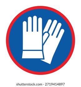 Guantes de protección signo obligatorio signo redondo azul usar guantes de protección protección de la mano