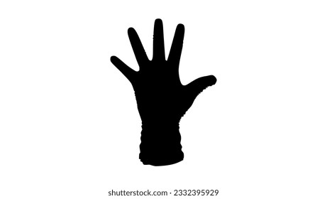 protective gloves silhouette, high quality vector