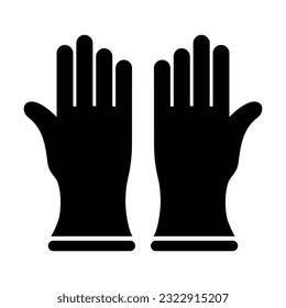 protective gloves simle icon, vector illustration 