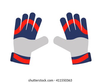 Protective gloves skiing. goalkeeper gloves. Icon