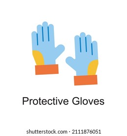 Protective Gloves vector Flat Icon Design illustration. Home Improvements Symbol on White background EPS 10 File
