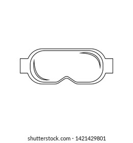Protective goggles icon. Element of Winter for mobile concept and web apps icon. Outline, thin line icon for website design and development, app development