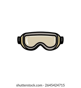 Gafas protectoras que protegen la visión interior ilustración de fondo liso