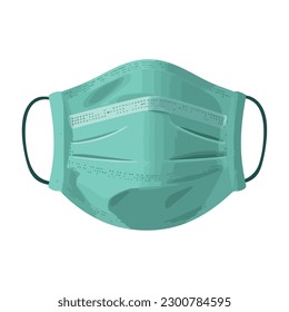 Protective green mask over white