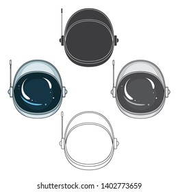 Protective helmet cosmonaut. Space technology single icon in cartoon,black style vector symbol stock illustration web.
