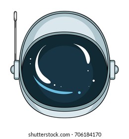 Protective helmet cosmonaut. Space technology single icon in cartoon style vector symbol stock illustration web.