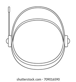 Protective helmet cosmonaut. Space technology single icon in outline style vector symbol stock illustration web.