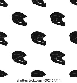 Protective helmet for cyclists. Protection for the head athletes.Cyclist outfit single icon in black style vector symbol stock illustration.