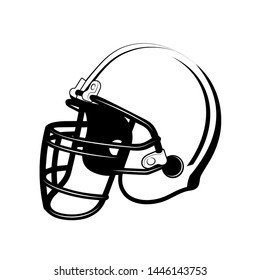 Protective helmet of the football player vector illustration.