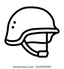 Protective helmet for head safety vector illustration. Editable stroke.