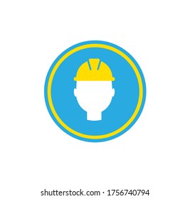 Protective helmet icon. With safty illustration. Eps 10