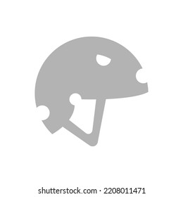 protective helmet icon, sport, vector illustration