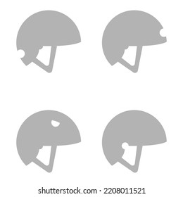 protective helmet icon, sport, vector illustration