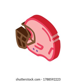 Protective Helmet Icon Vector. Isometric Protective Helmet sign. color isolated symbol illustration