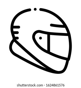 Protective Helmet Icon Vector. Outline Protective Helmet Sign. Isolated Contour Symbol Illustration