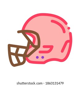 Protective Helmet Icon Vector. Outline Protective Helmet Sign. Isolated Contour Symbol Illustration