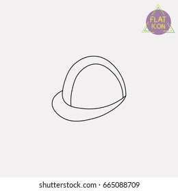 protective helmet line icon