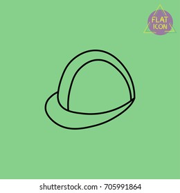 protective helmet line icon