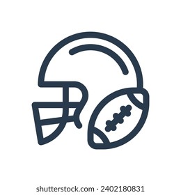 Protective Helmet Vector Icon Illustration for Player Safety