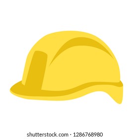 protective helmet ,vector illustration , flat style ,profile side