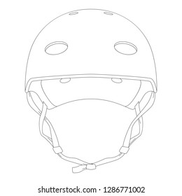 Protective Helmet Vector Illustration Lining Draw Stock Vector (royalty 