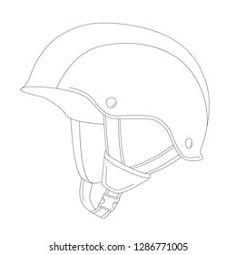 Soldier Helmet Icon Outline Illustration Soldier Stock Vector (Royalty ...