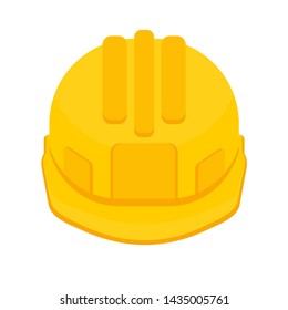 Protective helmet of a worker at an industrial enterprise. Life Safety. Uniforms for factory or factory employees. Flat vector illustration.