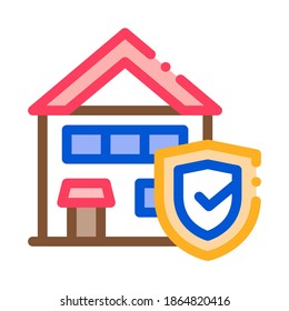 Protective House from Rat Icon Vector. Outline Protective House from Rat Sign. Isolated Contour Symbol Illustration