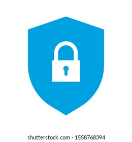 protective icon, shield icon on a white background. vector illustration 