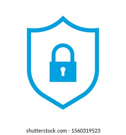 protective icon, shield icon on a white background. vector illustration 