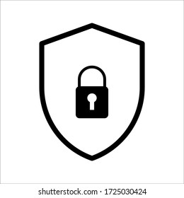 protective icon, shield icon on a white background