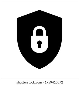 protective icon, shield icon on a white background