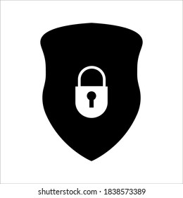 protective icon, shield icon on a white background color editable