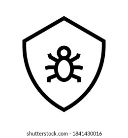 protective icon, shield icon on a white background. vector illustration