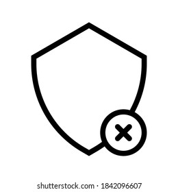 protective icon, shield icon on a white background. vector illustration