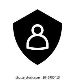 protective icon, shield icon on a white background. vector illustration