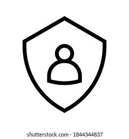 icono protector, icono protector sobre un fondo blanco. ilustración vectorial
