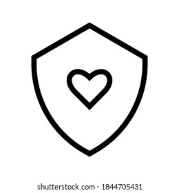 protective icon, shield icon on a white background. vector illustration
