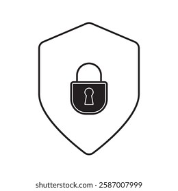 protective icon, shield icon on a white background
