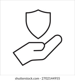 protective icon, shield icon on a white background