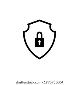 protective icon. Shield security symbol in trendy design on white background