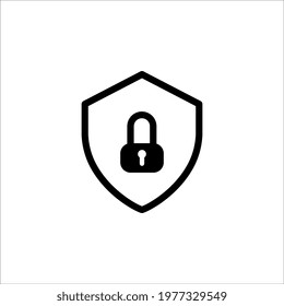 protective icon. Shield security symbol in trendy design on white background