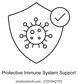 Schutz Immunsystem Unterstützung Symbol, stärken Sie Ihre Immunität, natürliche Verteidigung Boost, komplette Immunpflege, Vektor