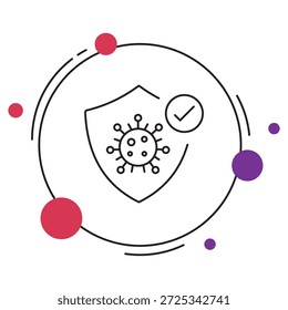 Schutz Immunsystem Unterstützung Symbol, stärken Sie Ihre Immunität, natürliche Verteidigung Boost, komplette Immunpflege, Vektor
