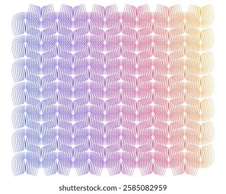 Protective layer for banknotes, diplomas and certificate. Design textures textile, interior with mosaic texture. Soft gradient color Linear background. Design element. Polygonal lines. Guilloche. 