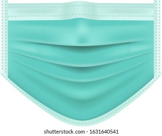 Protective Mask Concept, COVID-19, 
 Coronavirus 2019-nCoV, Lassa Fever,  PM 2.5, Warning, Wear A Mask, Vector Illustration, Isolated On White Background.