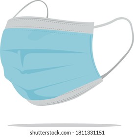 PROTECTIVE MASK CORONA ILLUSTRATION VECTOR